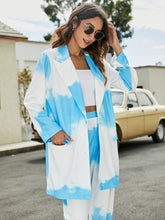 Cloud Pattern Button Front Blazer Sai Feel